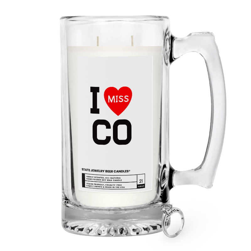 I miss CO State Jewelry Beer Candles