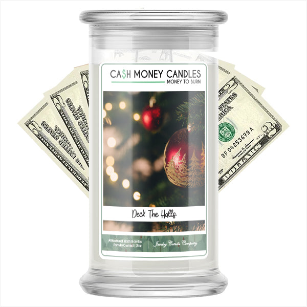 Deck The Halls Cash Money Candle