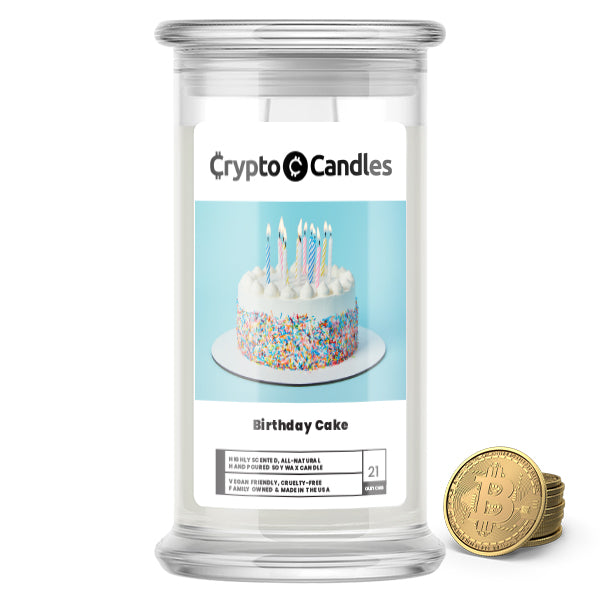Birthday Cake Crypto Candle