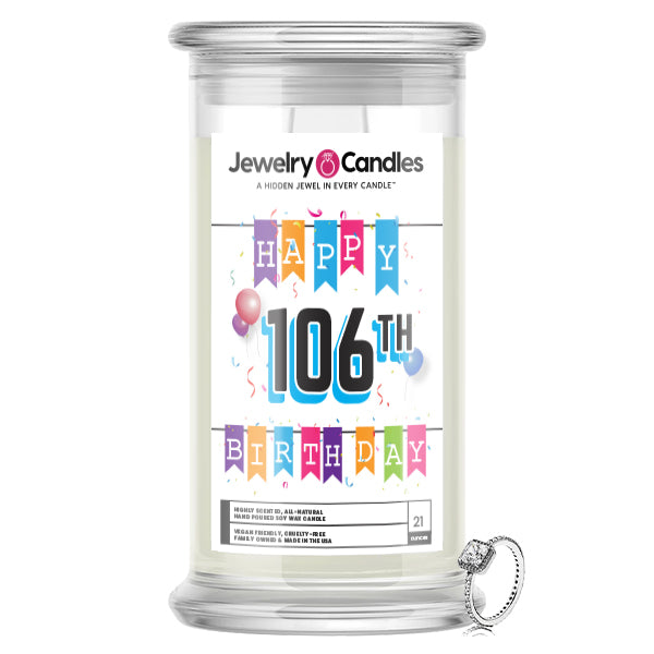 Happy 106th Birthday Jewelry Candle