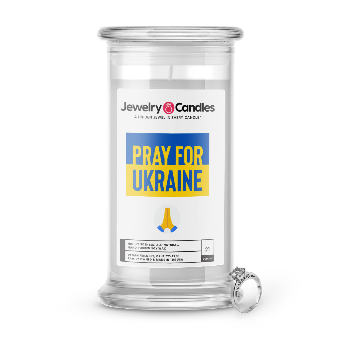 Pray For Ukraine Jewelry Candles