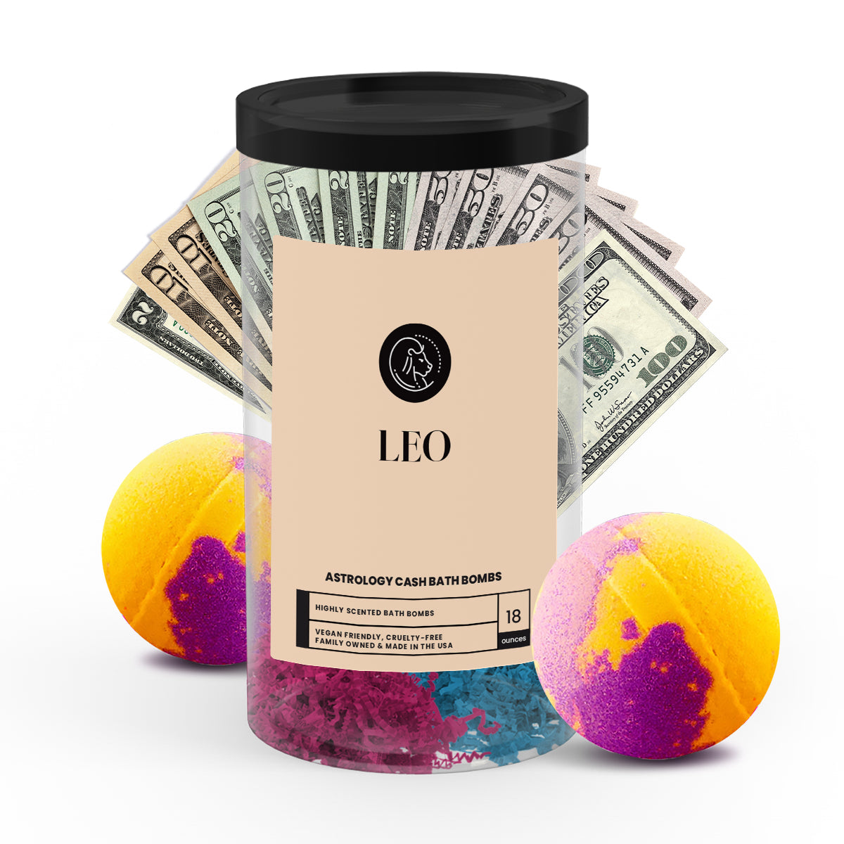 Leo Astrology Cash Bath Bombs