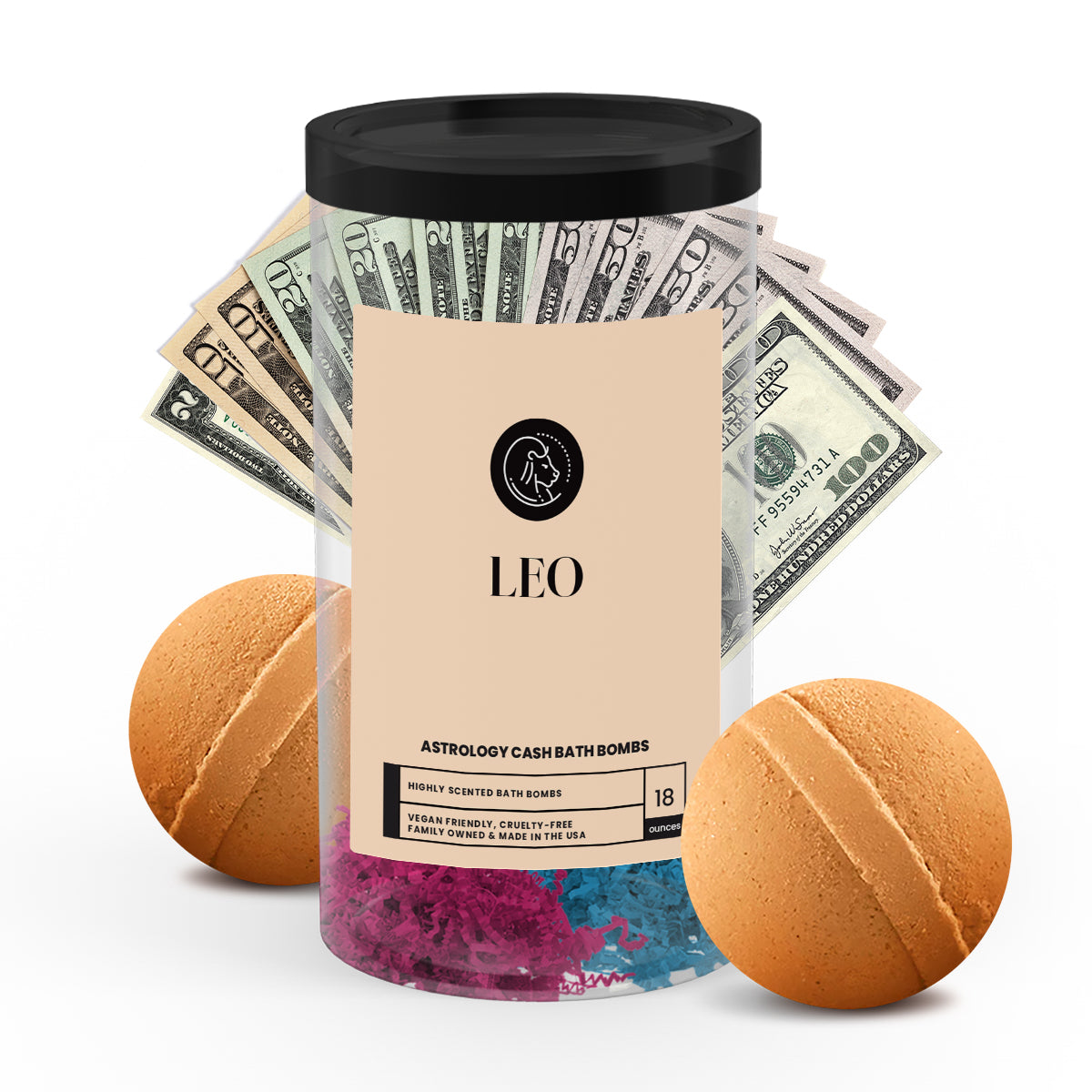 Leo Astrology Cash Bath Bombs