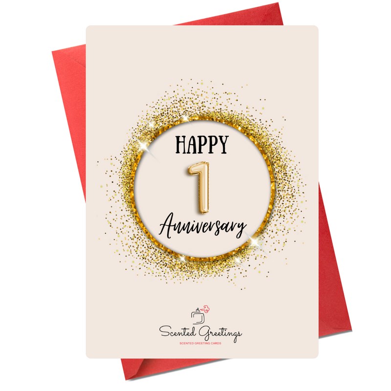 Happy 1 Anniversary | Scented Greeting Cards