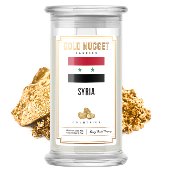 Syria Countries Gold Nugget Candles