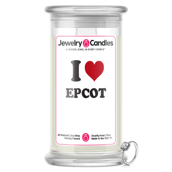 I Love EPCOT Landmark Jewelry Candles
