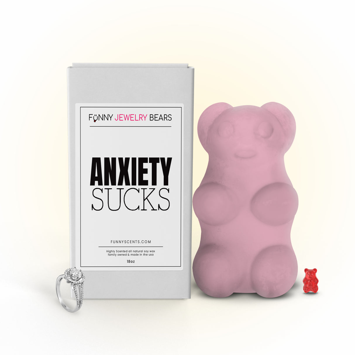 Anxiety Sucks Funny Jewelry Bear Wax Melts