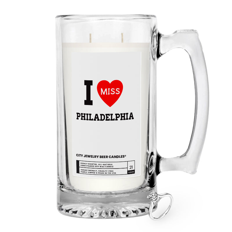 I miss Philadelphia City Jewelry Beer Candles