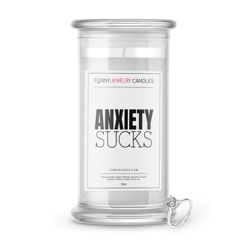 Anxiety Sucks Jewelry Funny Candles