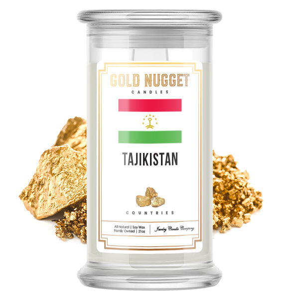 Tajikistan Countries Gold Nugget Candles