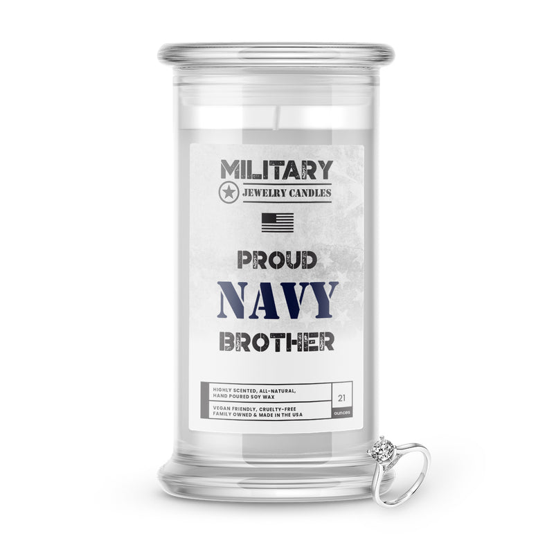 Proud NAVY Brother | Military Jewelry Candles