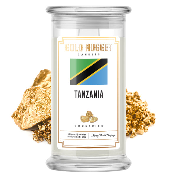Tanzania Countries Gold Nugget Candles