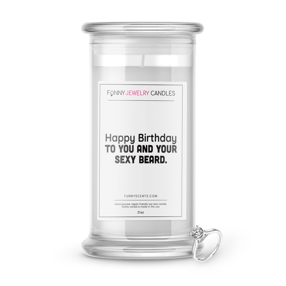Happy Birthday To You and Your Sexy Beard. Jewelry Funny Candles