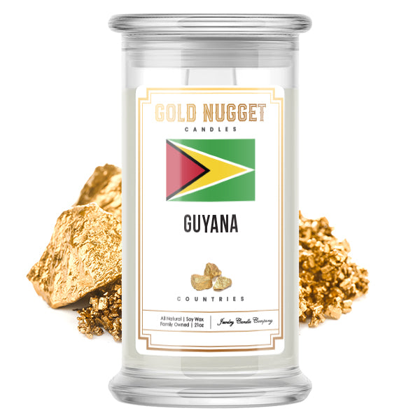 Guyana Countries Gold Nugget Candles