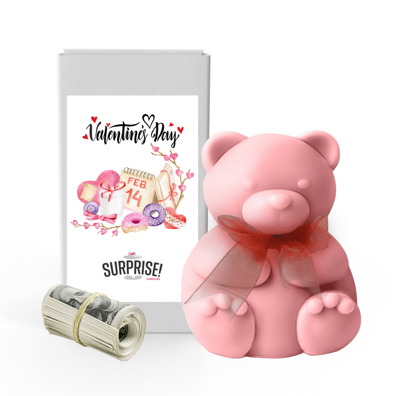 Valentine Day FEB 14 | Valentines Day Surprise Cash Money Bear Wax Melts