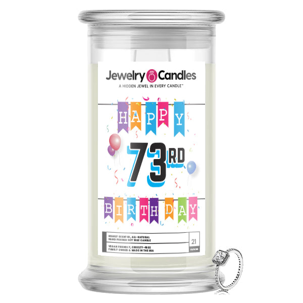 Happy 73rd Birthday Jewelry Candle