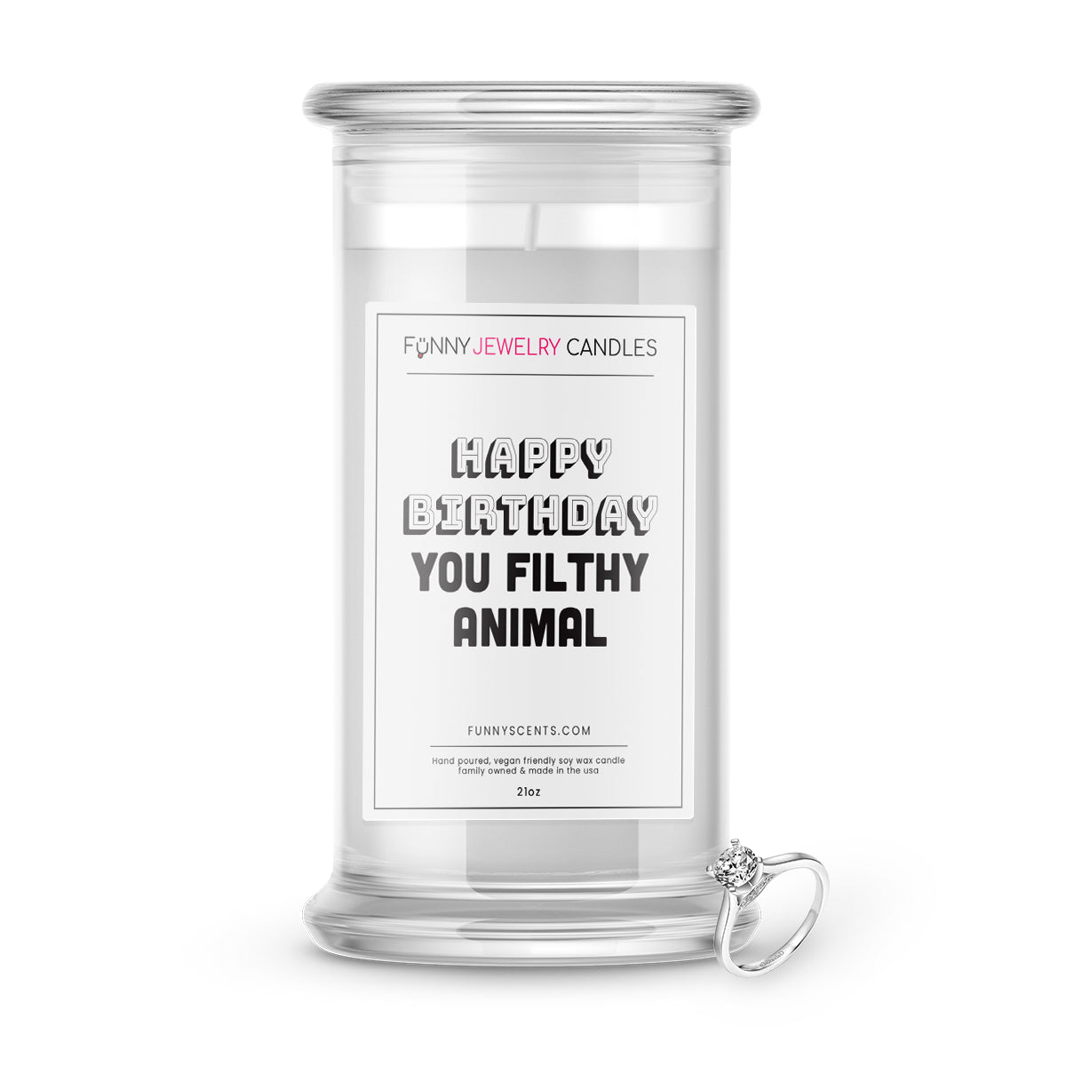 Happy Birthday You Filthy Animal Jewelry Funny Candles