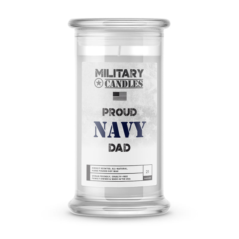 Proud NAVY Dad | Military Candles