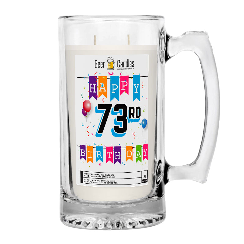 Happy 73rd Birthday Beer Candle