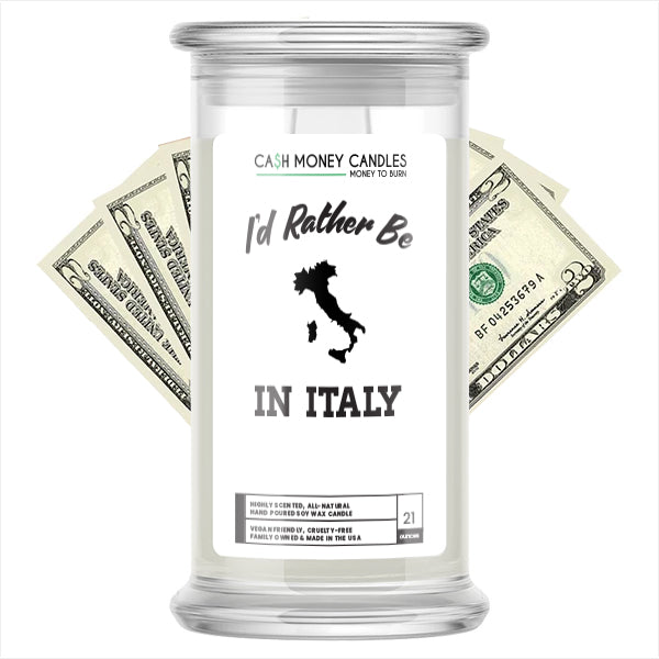 I'd rather be In Italy Cash Candles