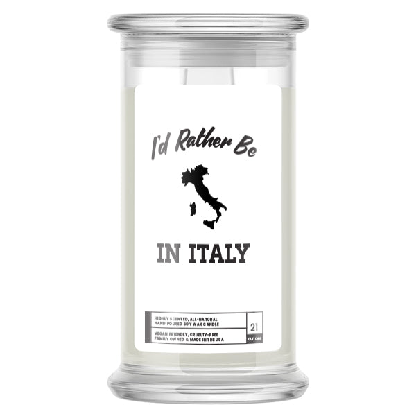 I'd rather be In Italy Candles