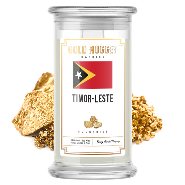 Timor-Leste Countries Gold Nugget Candles