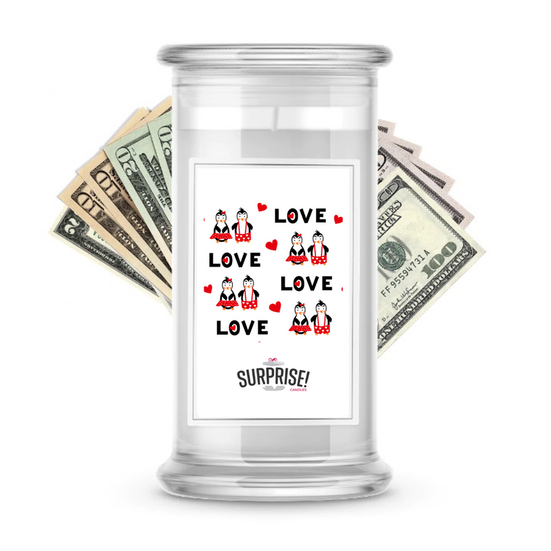 Love Love Love Love | Valentine's Day Surprise Cash Candles