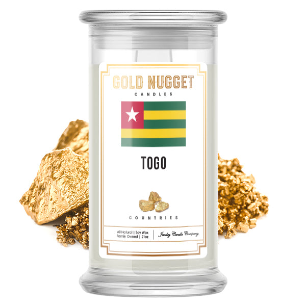 Togo Countries Gold Nugget Candles