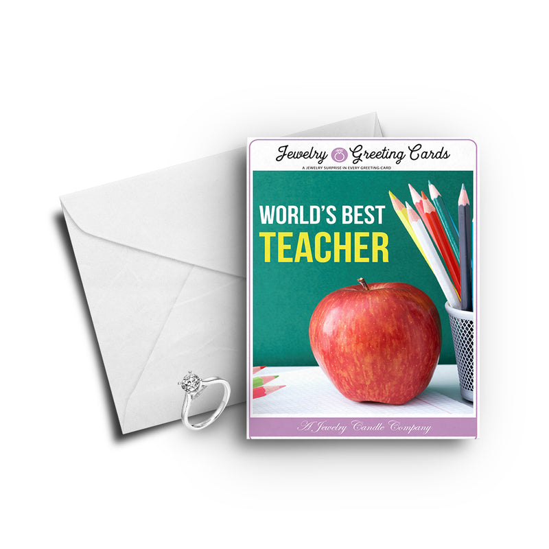 World's best teacher Greetings Card