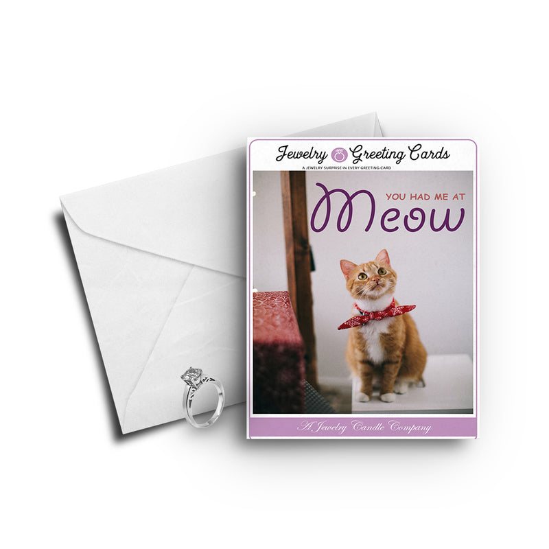 You had me at meow Greetings Card