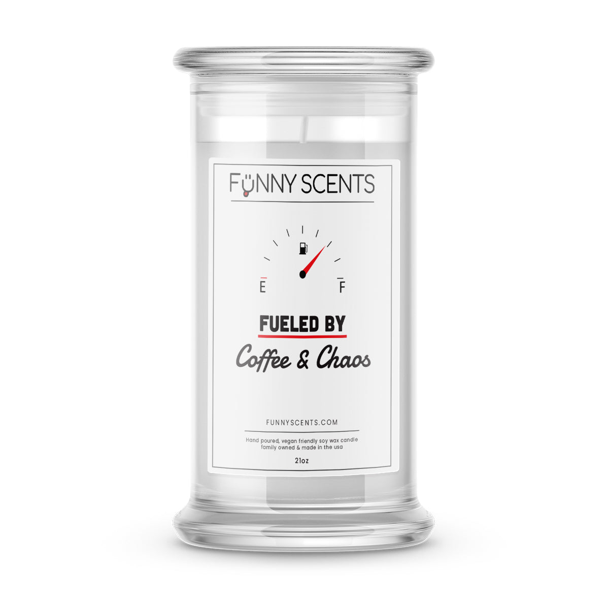Fueled By Coffee and Chaos Funny Candles