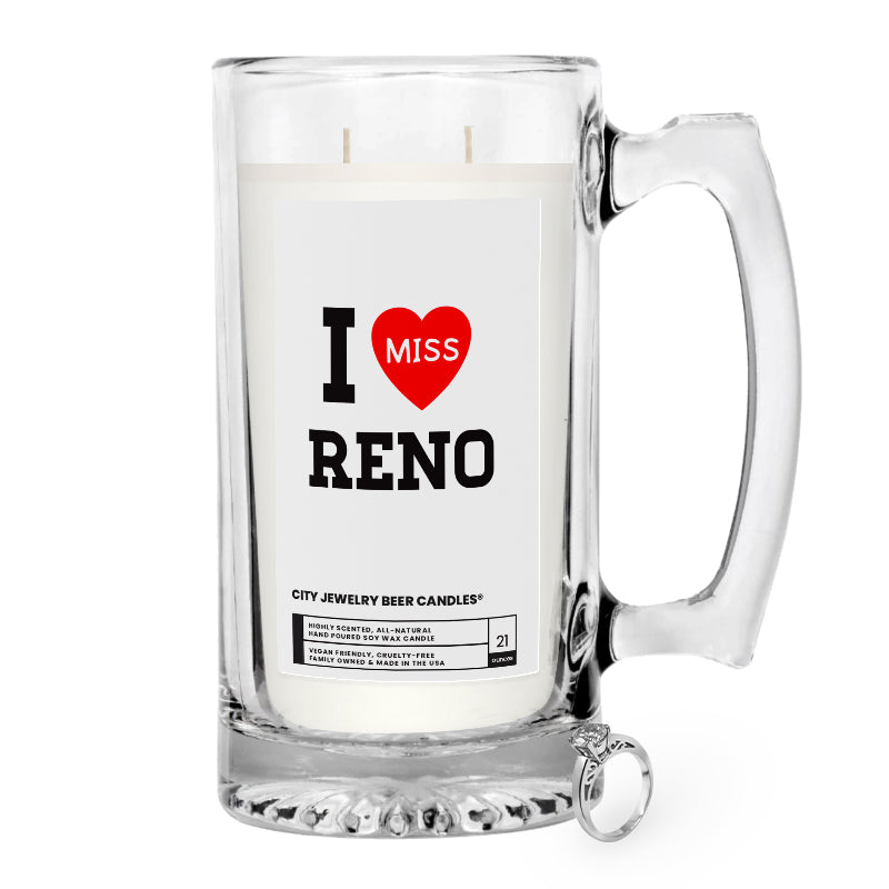 I miss Reno City Jewelry Beer Candles