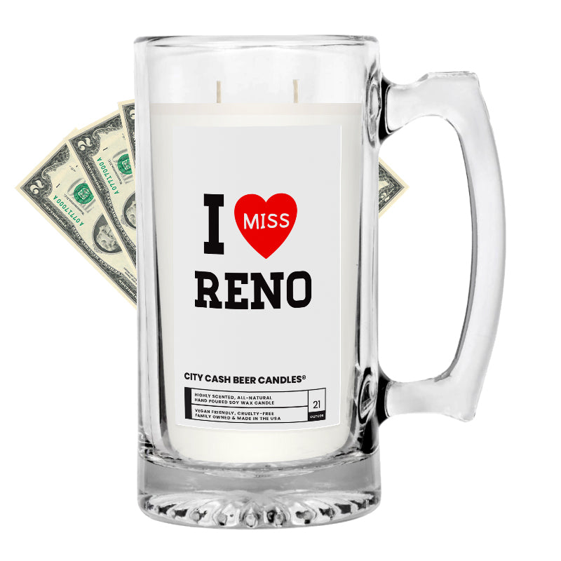 I miss Reno City Cash Beer Candle
