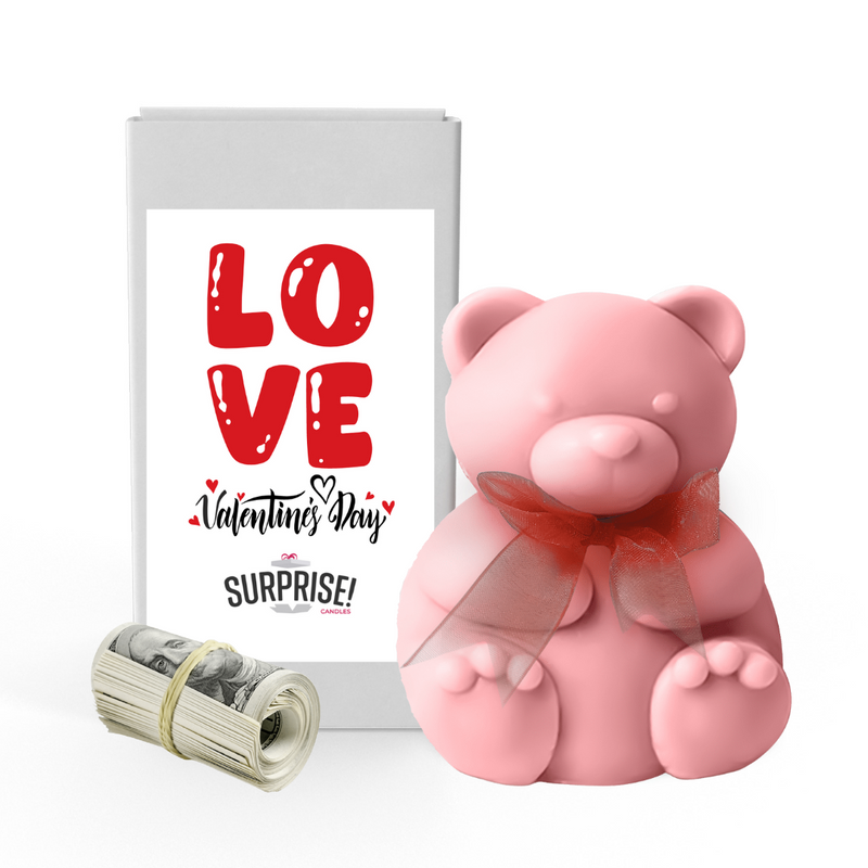 Love Valentine Day | Valentines Day Surprise Cash Money Bear Wax Melts