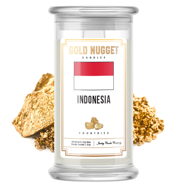 Indonesia Countries Gold Nugget Candles