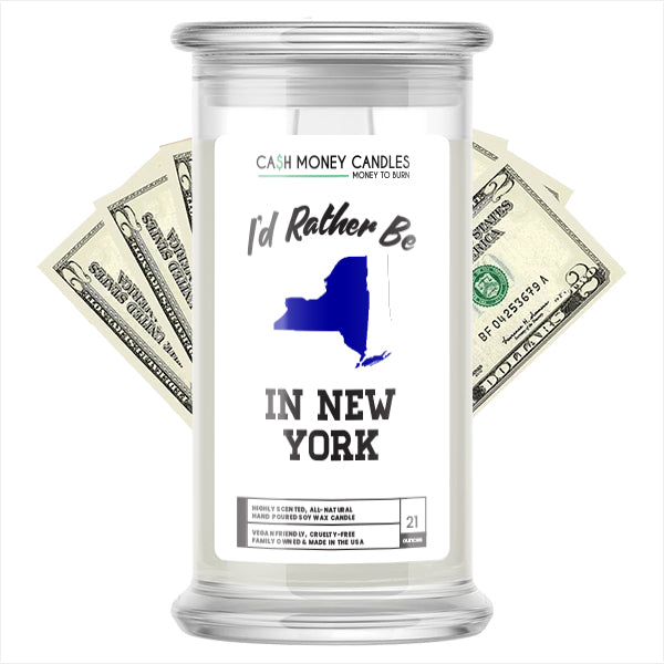 I'd rather be In New York Cash Candles