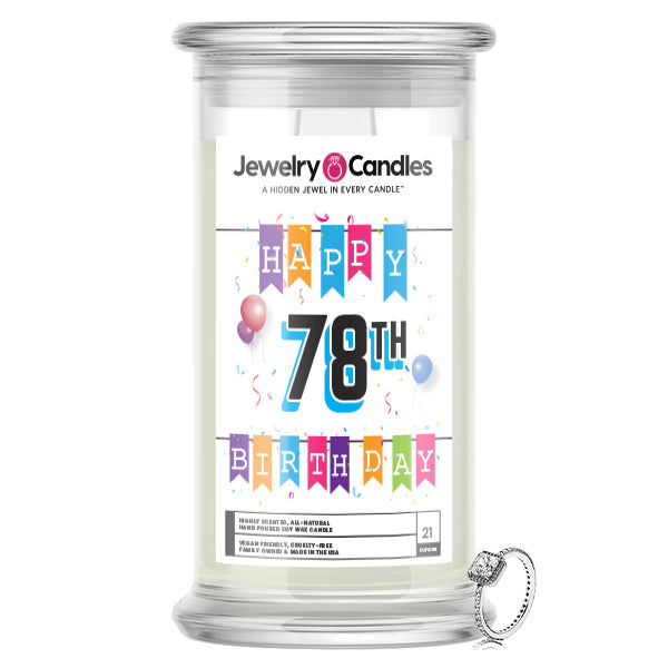 Happy 78th Birthday Jewelry Candle