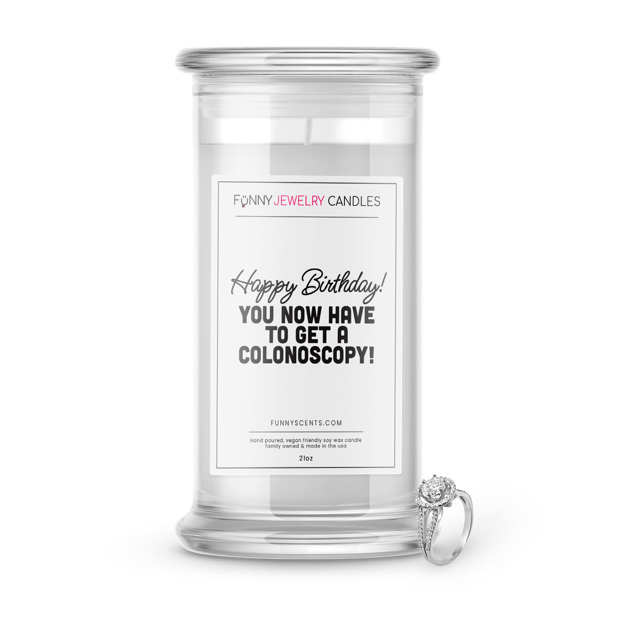 Happy Birthday! You Now Have To Get a Colonoscopy!  Jewelry Funny Candles