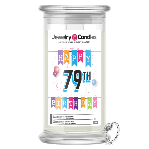 Happy 79th Birthday Jewelry Candle