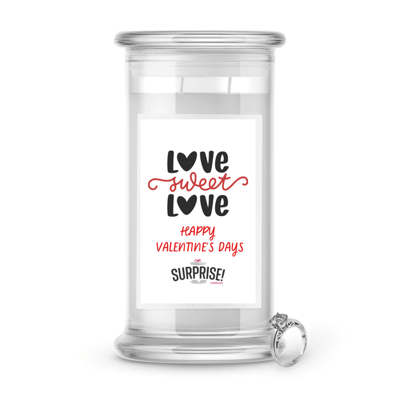 Love Sweet Love Happy Valentine's Day | Valentine's Day Surprise Jewelry Candles