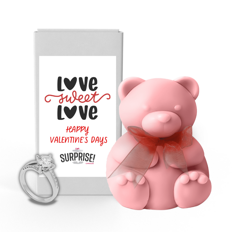 Love Sweet Love Happy Valentine's Day | Valentine Surprise Jewelry Bear Wax Melts