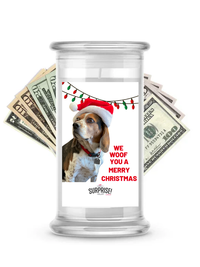We Woof You Merry Christmas | Christmas Surprise Cash Candles