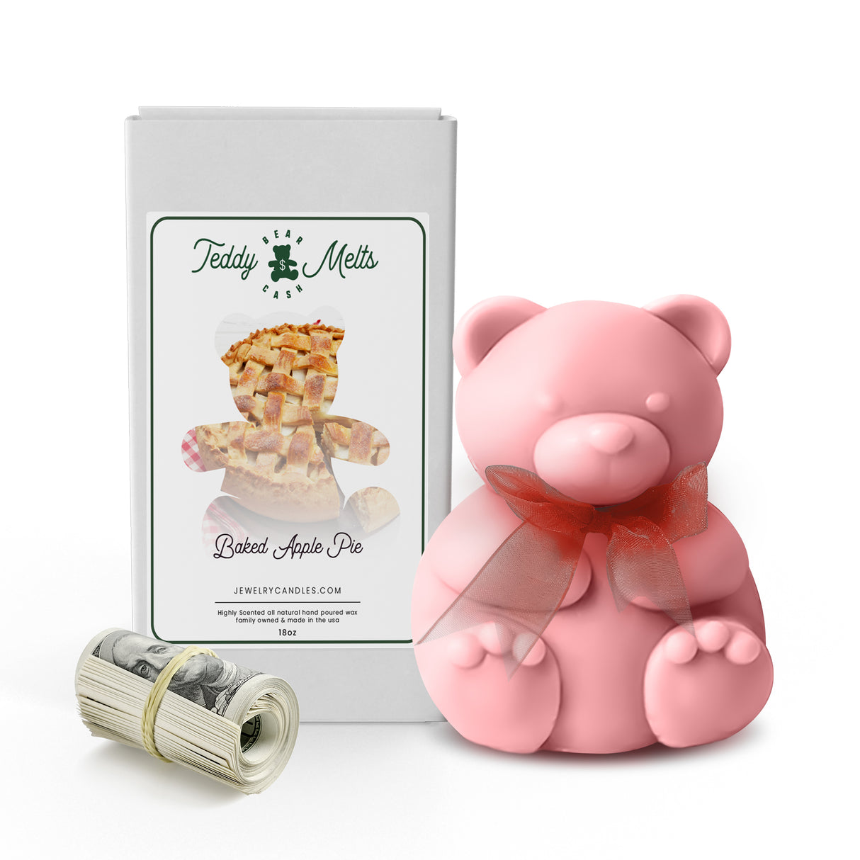 Baked Apple Pie Cash Money GIANT Teddy Bear Wax Melts