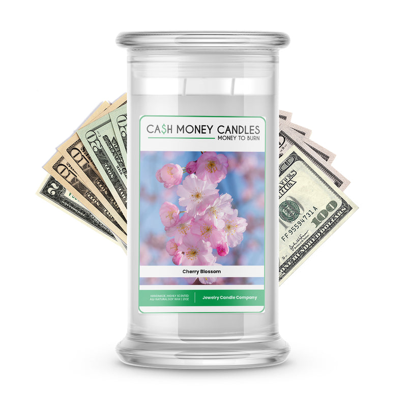 cherry blossom cash candle
