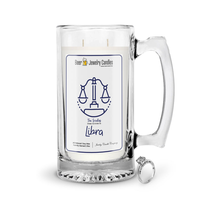 Libra Beer Jewelry Candles | Zodiac Sign Collections