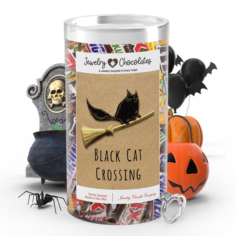 Black cat crossing Jewelry Chocolates