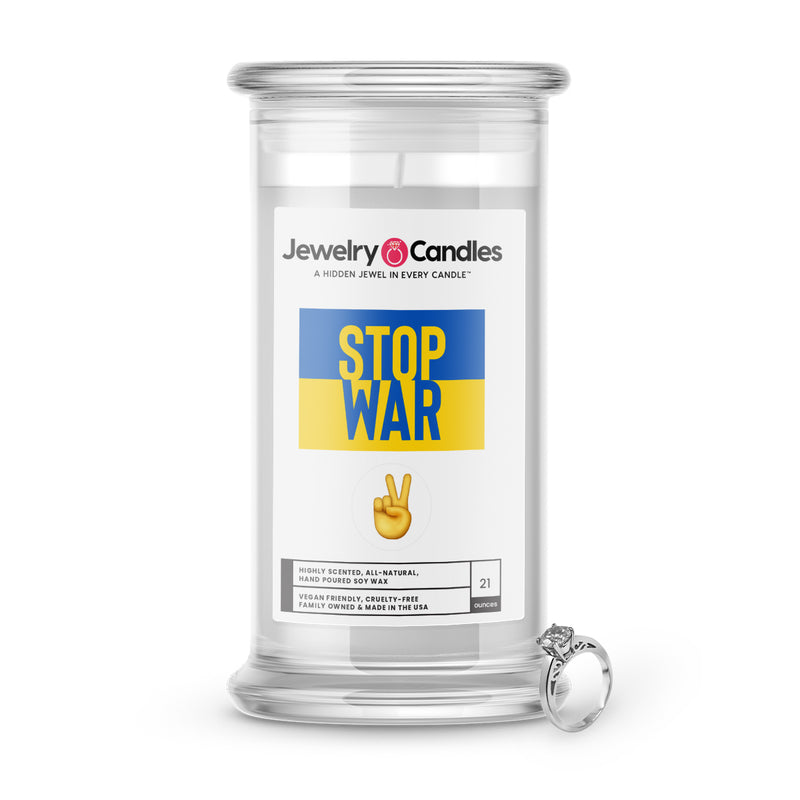 STOP WAR Ukraine Jewelry Candles