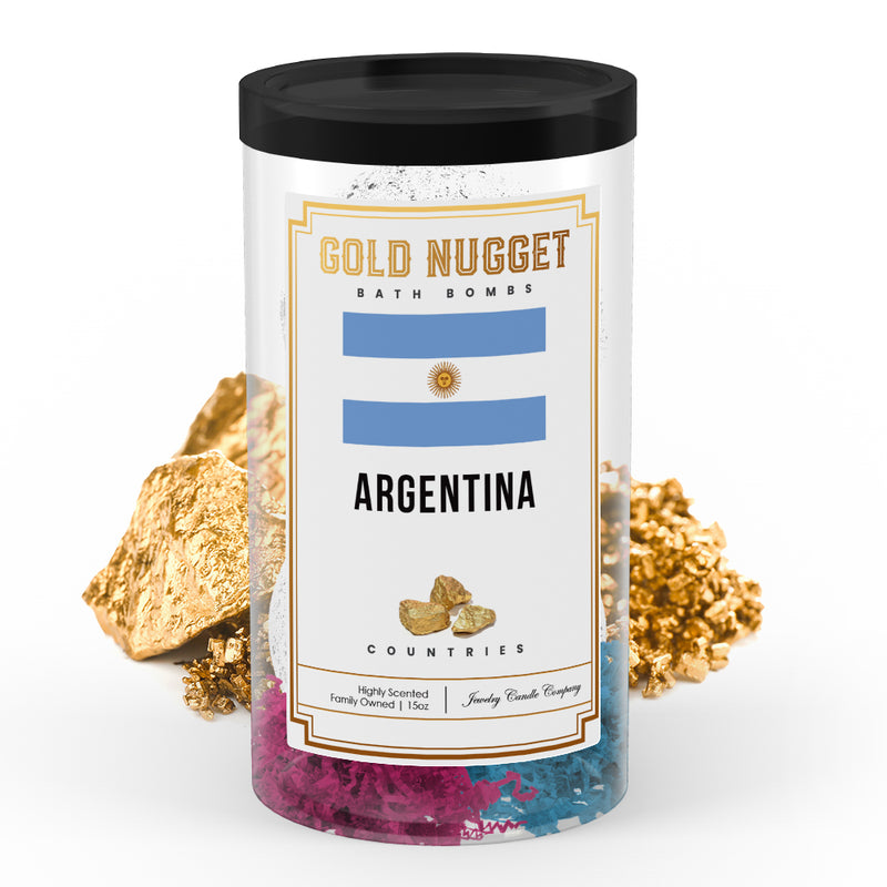 Argentina Countries Gold Nugget Bath Bombs