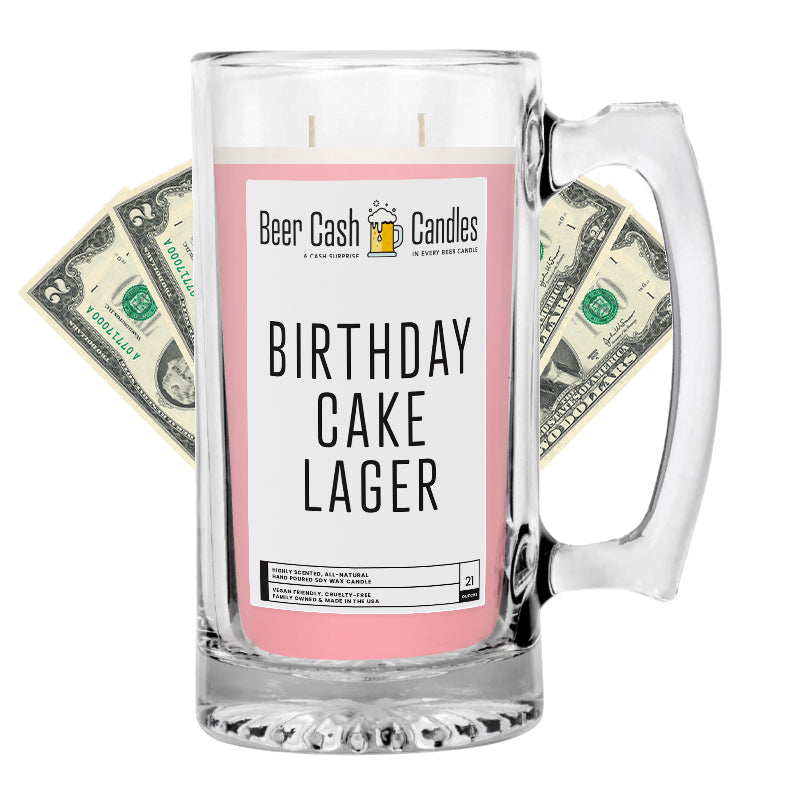 Birthday Cake Lager Beer Cash Candle