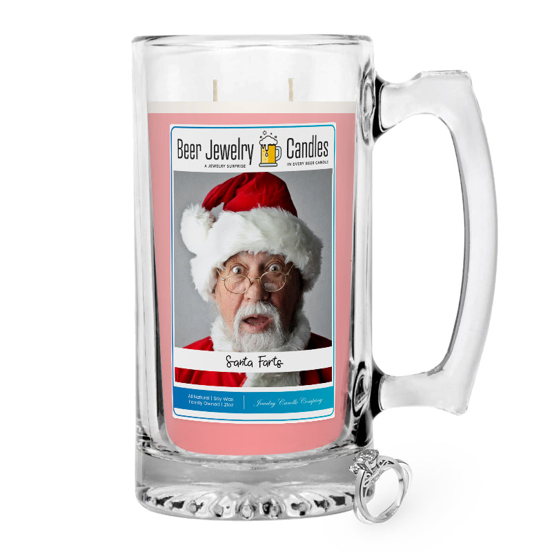 Santa Farts Jewelry Beer Candle